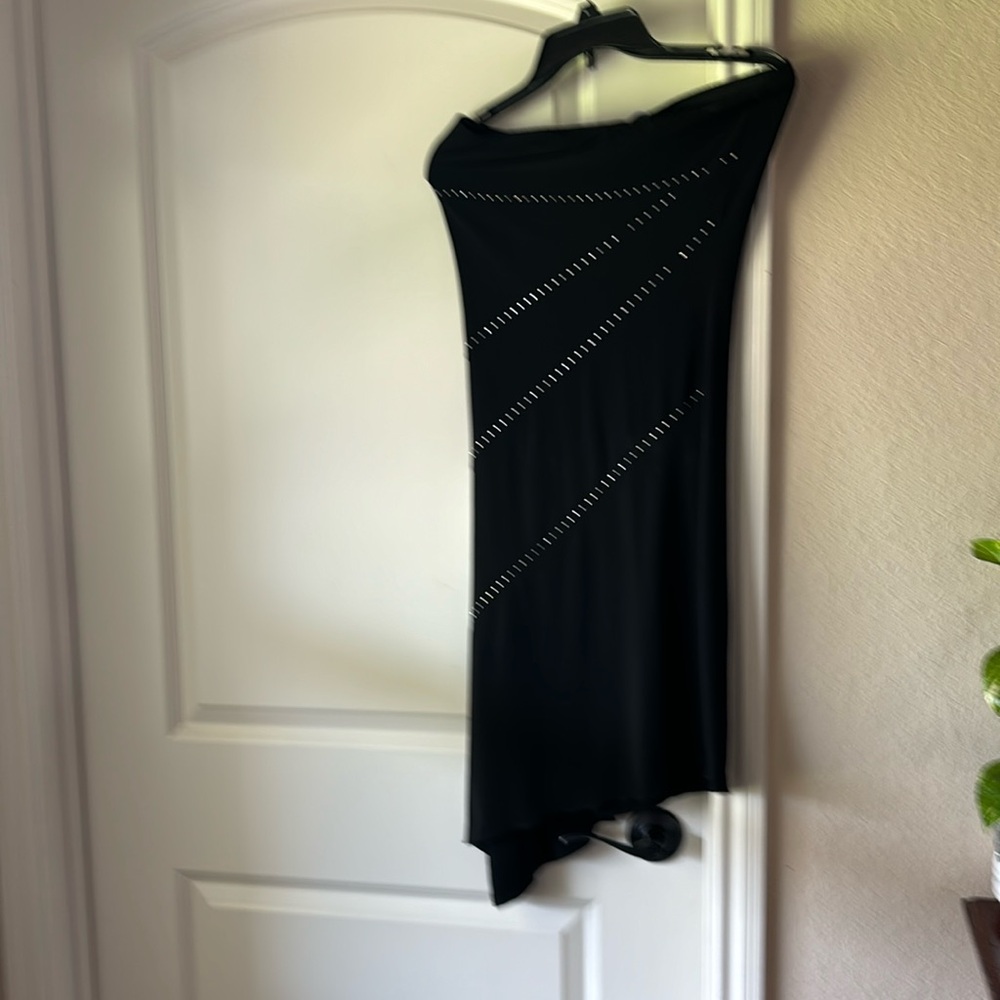 Strapless black dress
